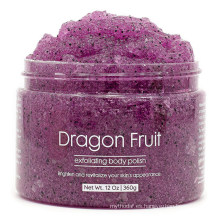 Esmalte exfoliante corporal exfoliante de gelatina de fruta de dragón natural al por mayor